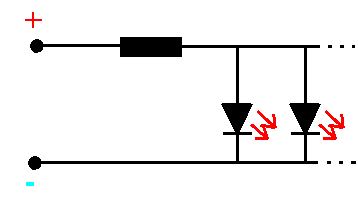 Параллельное соединение светодиодов: